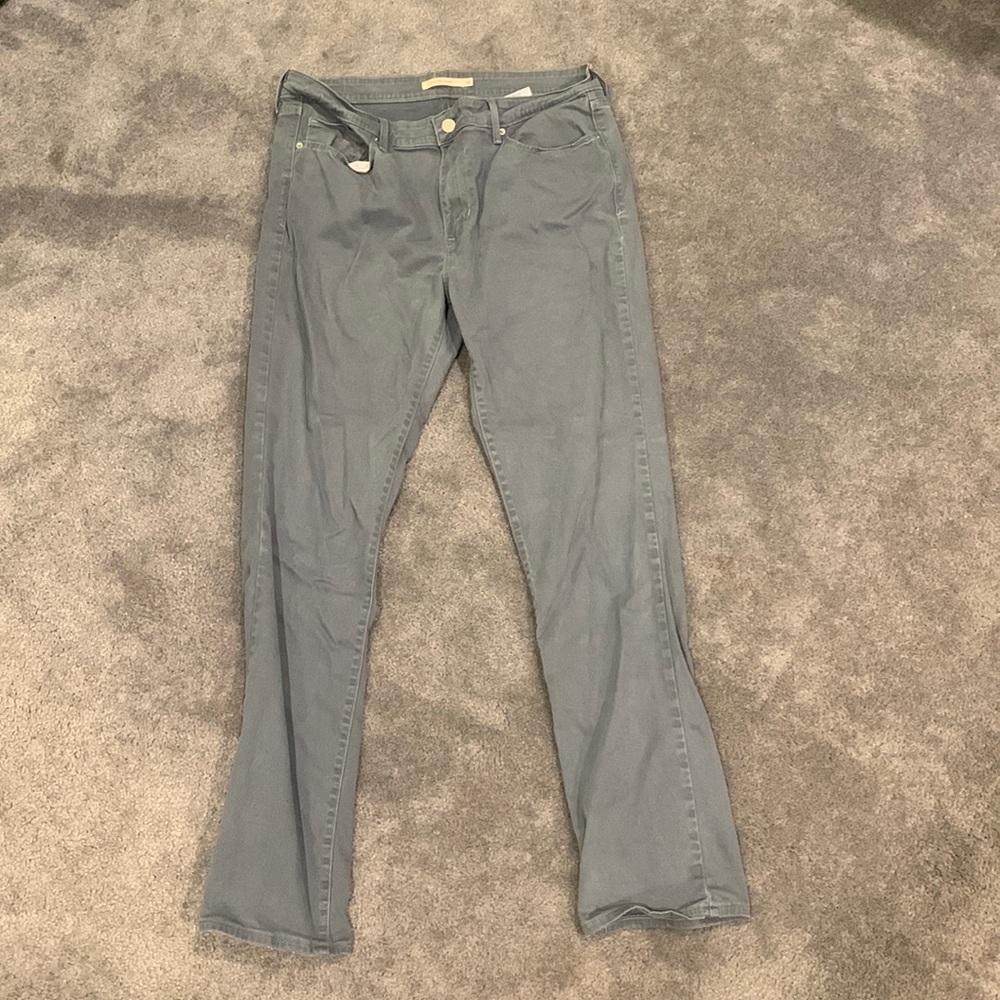 Levis Blue Mid Rise Skinny Pants